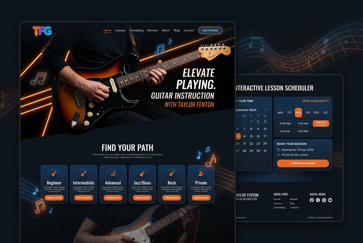 Taylor Fenton Guitar Instruction Mockup